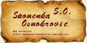 Spomenka Osmokrović vizit kartica